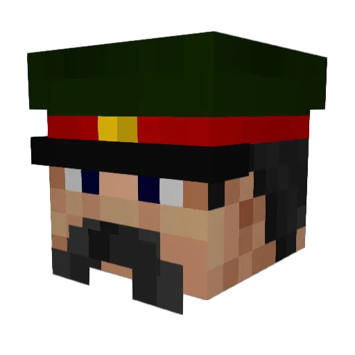 Dubroull Minecraft avatar head, 3D render