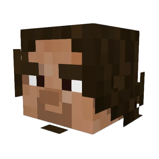 DubstepDonuts Minecraft avatar head, 3D render