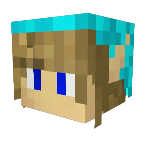 DubstepGuy805 Minecraft avatar head, 3D render