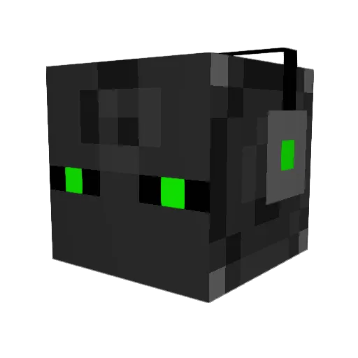 DubstepNarwhal Minecraft avatar head, 3D render