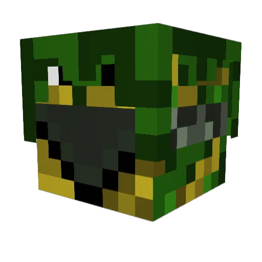 Dubstepz_ Minecraft avatar head, 3D render