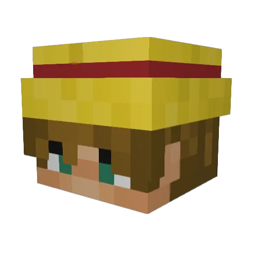Dubster777 Minecraft avatar head, 3D render