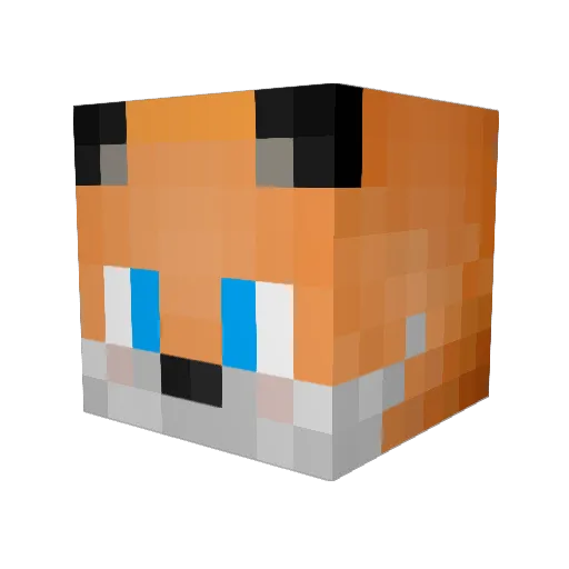DubtrackFM Minecraft avatar head, 3D render