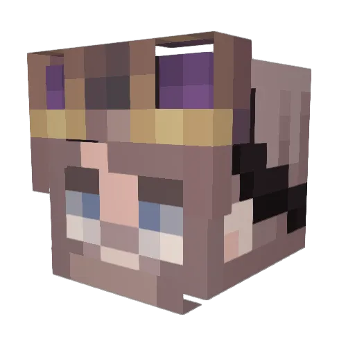 DucAlex Minecraft avatar head, 3D render