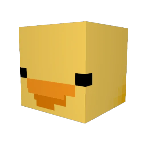 DucDeuce Minecraft avatar head, 3D render