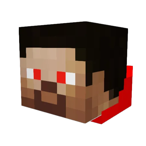 DucTom Minecraft avatar head, 3D render