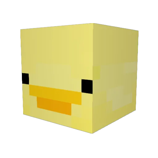 Duc_k Minecraft avatar head, 3D render