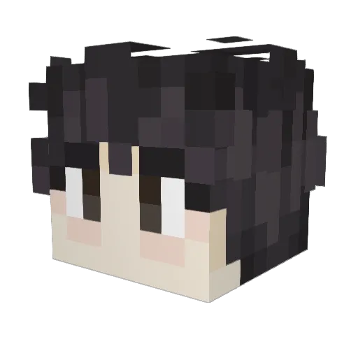 Ducalina Minecraft avatar head, 3D render