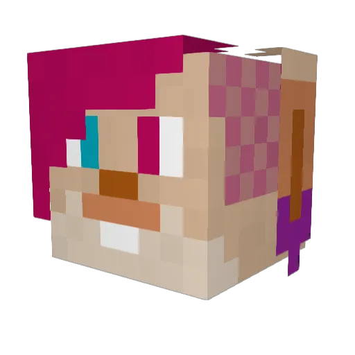 DuccJacc Minecraft avatar head, 3D render
