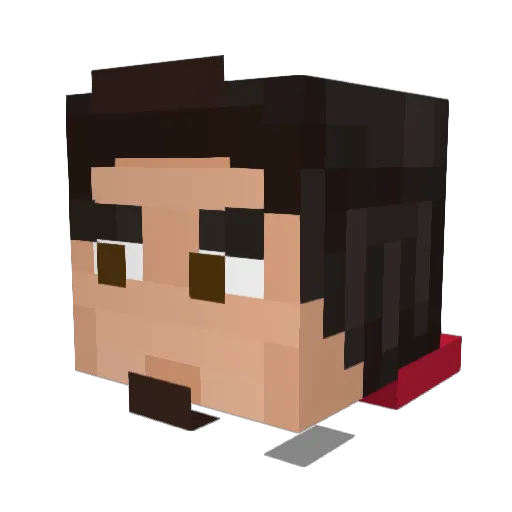 DuccSucc007 Minecraft avatar head, 3D render