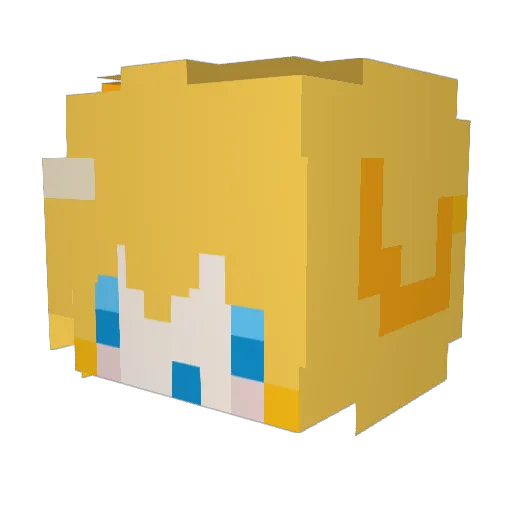 Duccmanz Minecraft avatar head, 3D render
