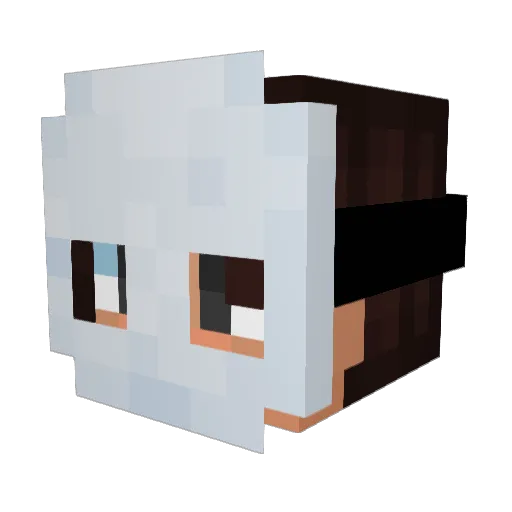 Duch4r Minecraft avatar head, 3D render