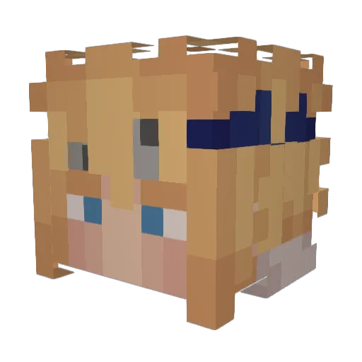 Duchac Minecraft avatar head, 3D render