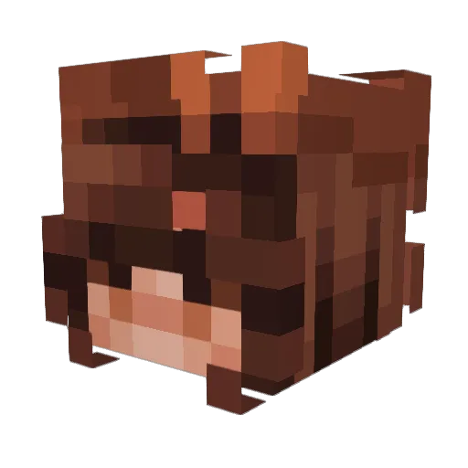 DuchessKitty Minecraft avatar head, 3D render