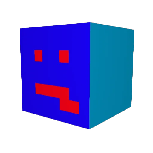 Duchmann Minecraft avatar head, 3D render