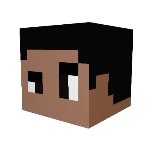 Ducikes Minecraft avatar head, 3D render