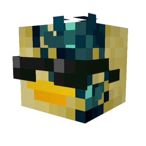 Duck3y16 Minecraft avatar head, 3D render