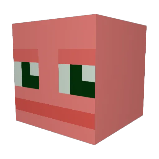 DuckActual Minecraft avatar head, 3D render