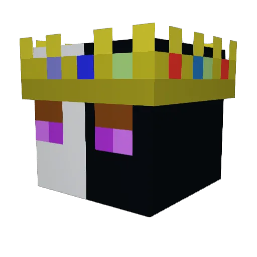 DuckBek Minecraft avatar head, 3D render