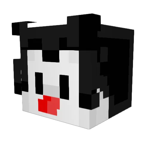 DuckBoogers Minecraft avatar head, 3D render