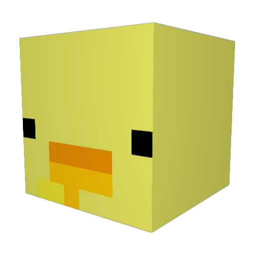 DuckBoyMan Minecraft avatar head, 3D render