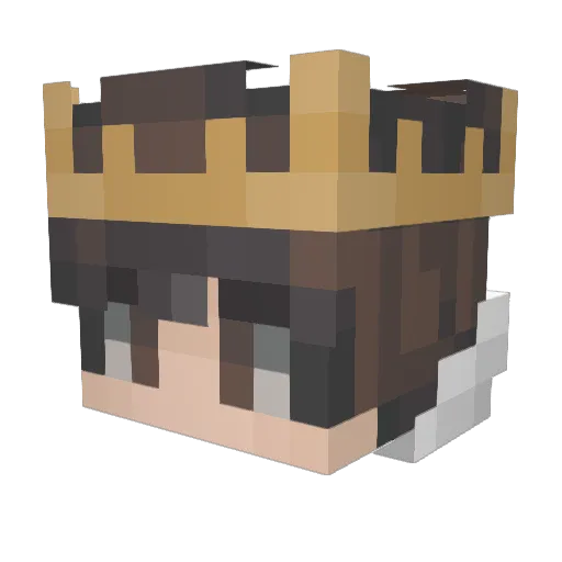 DuckCat_duo Minecraft avatar head, 3D render