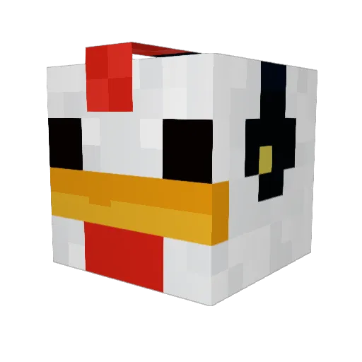DuckCity86 Minecraft avatar head, 3D render