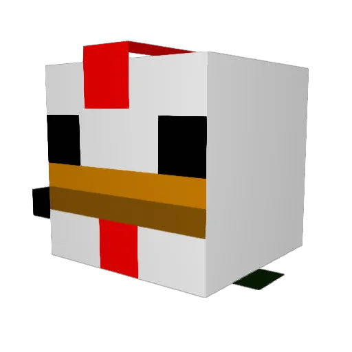 DuckDive010 Minecraft avatar head, 3D render