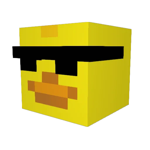 DuckDuckMousse Minecraft avatar head, 3D render