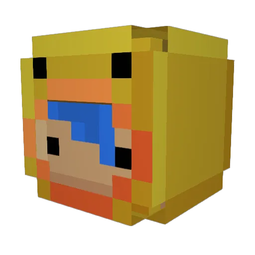 DuckDude28 Minecraft avatar head, 3D render