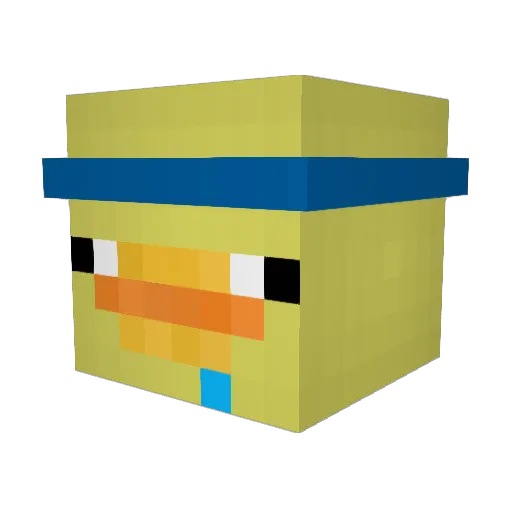 DuckEatsBread Minecraft avatar head, 3D render