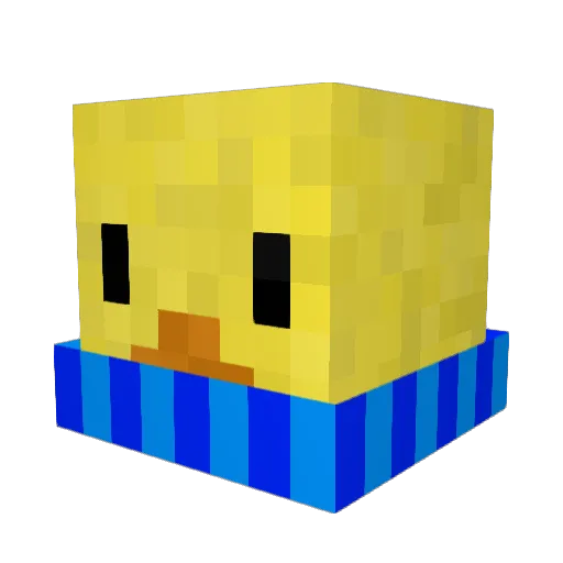 DuckFacts Minecraft avatar head, 3D render