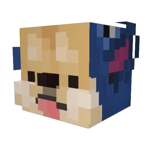 DuckFeather1 Minecraft avatar head, 3D render