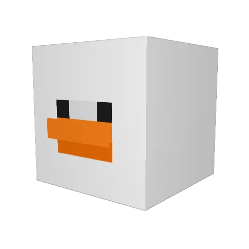 DuckHarvest Minecraft avatar head, 3D render