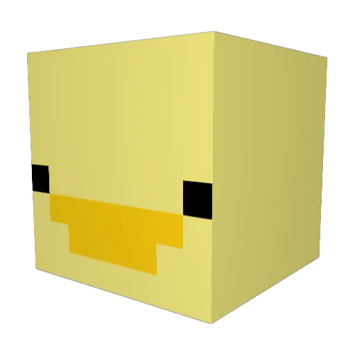 DuckHasNoDucks Minecraft avatar head, 3D render