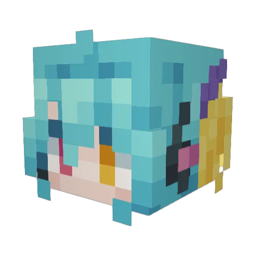 DuckIsFound Minecraft avatar head, 3D render