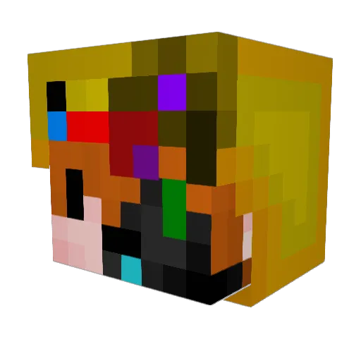 DuckJane Minecraft avatar head, 3D render