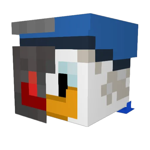 DuckLord25 Minecraft avatar head, 3D render