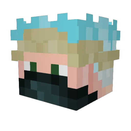DuckManKian Minecraft avatar head, 3D render