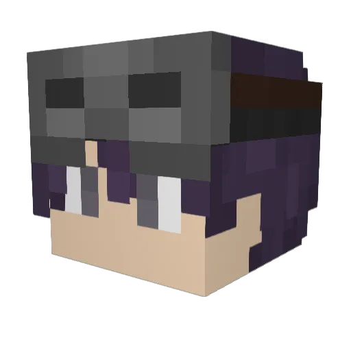 DuckOverIce Minecraft avatar head, 3D render