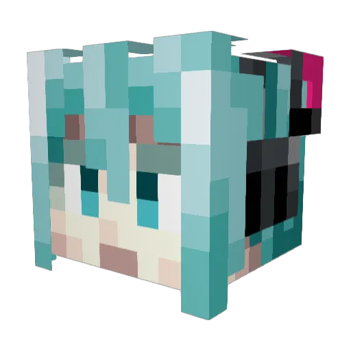 DuckResident Minecraft avatar head, 3D render