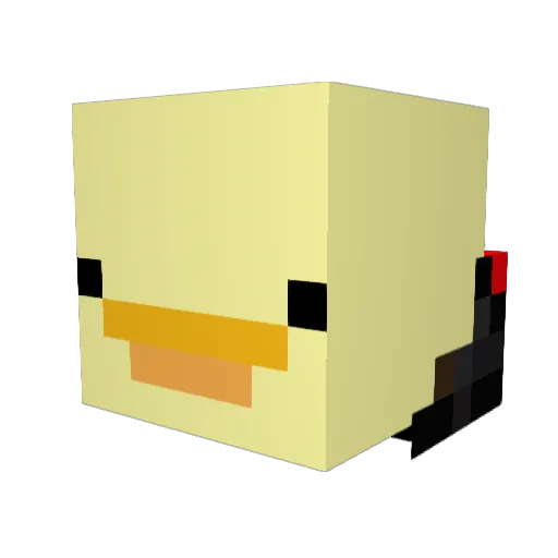 DuckSquad3d Minecraft avatar head, 3D render