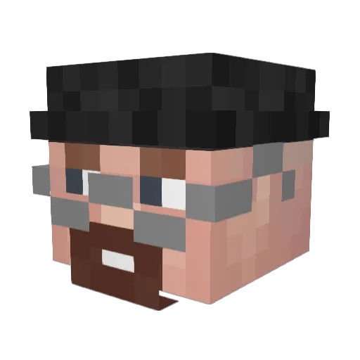 DuckTheFish Minecraft avatar head, 3D render