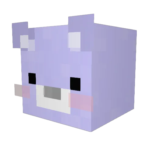DuckVirus Minecraft avatar head, 3D render