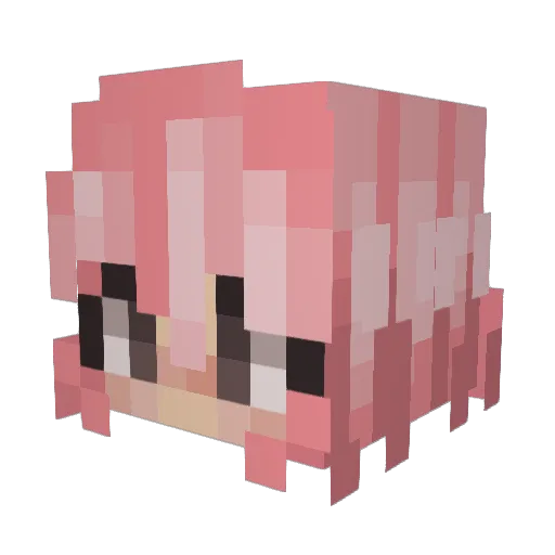 DuckWang Minecraft avatar head, 3D render