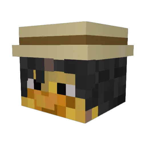 DuckXu Minecraft avatar head, 3D render