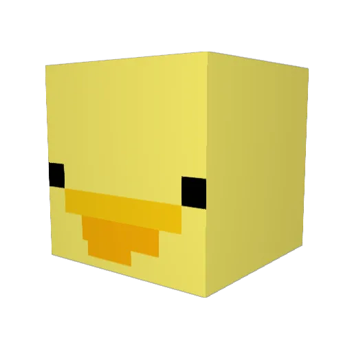 DuckZilla2012 Minecraft avatar head, 3D render