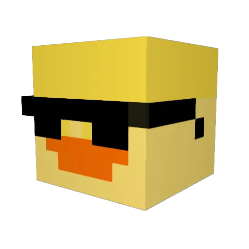 Duck_001 Minecraft avatar head, 3D render