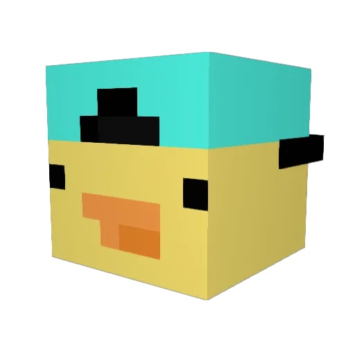Duck_Feed Minecraft avatar head, 3D render