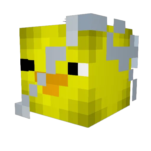 Duck_Tape_ Minecraft avatar head, 3D render